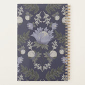 Symmetrical dark purple floral pattern planer (Rückseite)