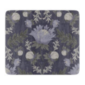 Symmetrical dark purple floral pattern schneidebrett (Vorderseite)