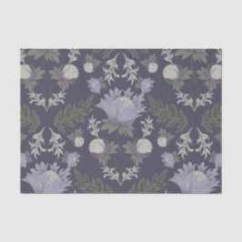 Symmetrical dark purple floral pattern seidenpapier