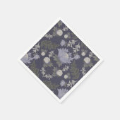Symmetrical dark purple floral pattern serviette (Ecke)