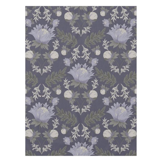 Symmetrical dark purple floral pattern tischdecke (Vorderseite)