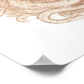 Symmetrical Heraldic Art: Gothic Dragon Emblem Poster (Ecke)