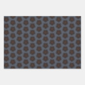 Symmetrical Line Drawing Mechanical Floral Style Geschenkpapier Set (Vorderseite)