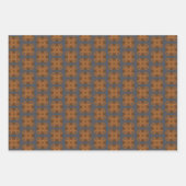 Symmetrical Line Drawing With Earth Tone Colors Geschenkpapier Set (Vorderseite 2)