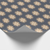 Symmetrical Line Drawing With Earthy Brown Colors Geschenkpapier (Ecke)