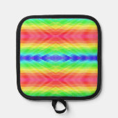 symmetrical rainbow pattern and a black border topflappen (Vorderseite)