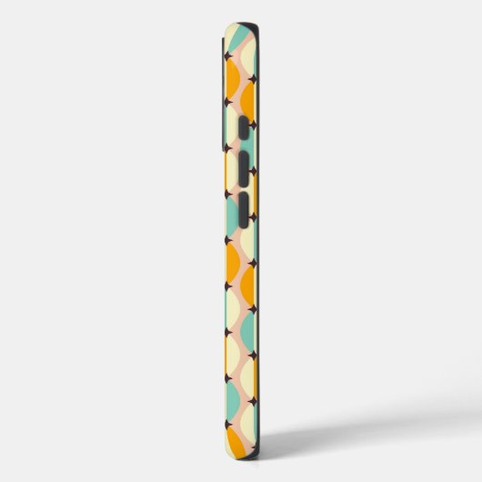 Symmetrical retro pattern with interlocking teal Case-Mate iPhone hülle (Rückseite / Links)
