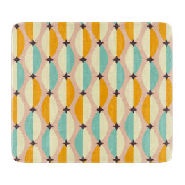 Symmetrical retro pattern with interlocking teal schneidebrett