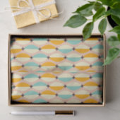 Symmetrical retro pattern with interlocking teal seidenpapier (Geschenk)
