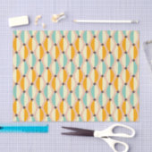 Symmetrical retro pattern with interlocking teal seidenpapier (Handwerk)