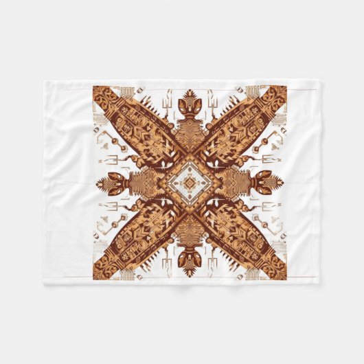 Symmetrical Tech Totem Fleecedecke (Vorderseite (Horizontal))