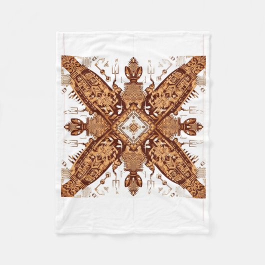 Symmetrical Tech Totem Fleecedecke (Vorderseite)