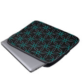 Symmetrie in Bewegung Laptopschutzhülle (Vorne Knopf)
