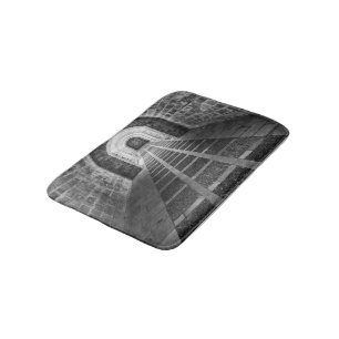 Symmetrie in Schwarz/Weiß Badematte