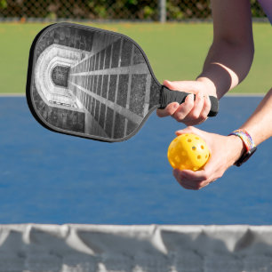 Symmetrie in Schwarz/Weiß Pickleball Schläger