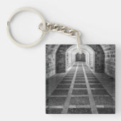 Symmetrie in Schwarz/Weiß Schlüsselanhänger (Vorderseite)