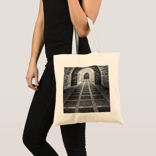 Symmetrie in Schwarz/Weiß Tragetasche (Vorderseite (Produkt))