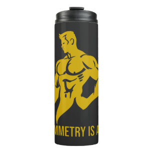 Symmetrie ist Kunst Goldenes Zeitalter Bodybuildin Thermosbecher