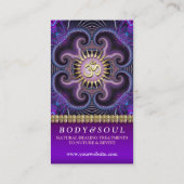 Symmetrie OM Yoga Meditation Business Card Visitenkarte (Rückseite)