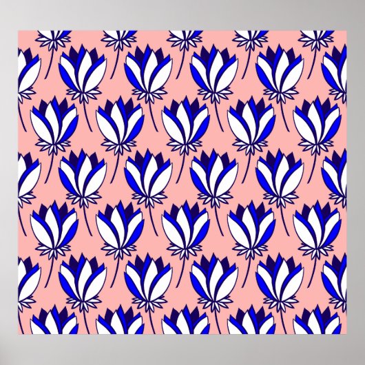 Symmetrie: Vintages Muster Poster (Vorne)