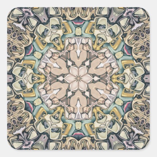 Symmetrie von Formen Quadratischer Aufkleber (Vorderseite)