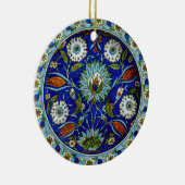 Symmetrisch Türkisch Iznik Tulip Motif Weihnachten Keramik Ornament (Rechts)