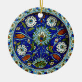 Symmetrisch Türkisch Iznik Tulip Motif Weihnachten Keramik Ornament (Vorne)