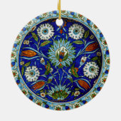 Symmetrisch Türkisch Iznik Tulip Motif Weihnachten Keramik Ornament (Hinten)