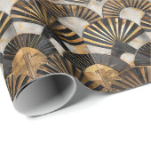 Symmetrische Art-Deco-Tile mit geometrischen Muste Geschenkpapier (Rolleneckpunkt)