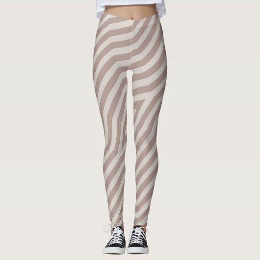 Symmetrische diagonale Streifen Hintergrund 12 Leggings (Vorderseite)