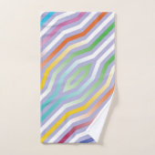 Symmetrische diagonale Streifen Hintergrund 1 Badhandtuch Set (Handtuch)