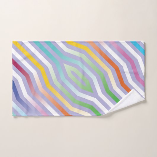 Symmetrische diagonale Streifen Hintergrund 1 Badhandtuch Set (Handtuch)