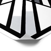 Symmetrische Gittergeometrie - Schwarz/Weiß Abstra Poster (Ecke)