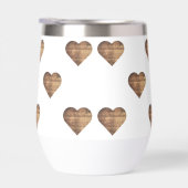 Symmetrische große rustikale braune Holzherzen (Rechts)