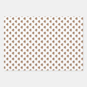 Symmetrische große rustikale braune Holzherzen Geschenkpapier Set (Vorderseite 3)