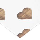 Symmetrische große rustikale braune Holzherzen Kurzer Tischläufer (Ecke)