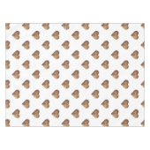 Symmetrische große rustikale braune Holzherzen Tischdecke (Vorderseite (Horizontal))