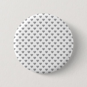 Symmetrische kleine Betonherzen auf Weiß Button