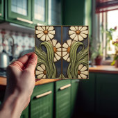 Symmetrische Marguerite Daisies Artistic Fliese