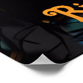 Symmetrische Mosaik-Giraffe, gestanzte Glaskunst Poster (Ecke)