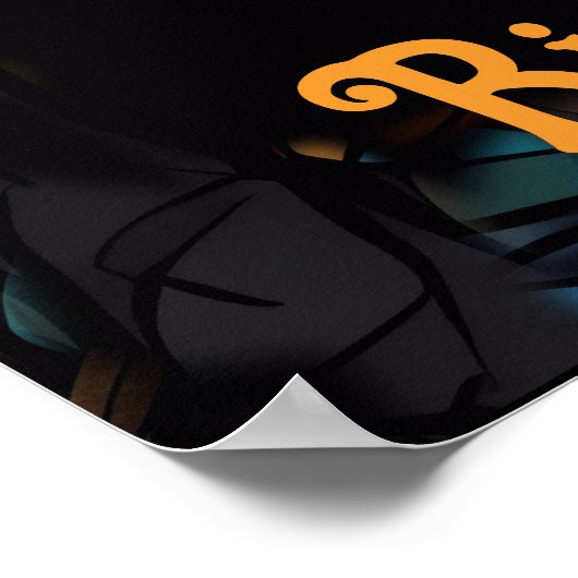 Symmetrische Mosaik-Giraffe, gestanzte Glaskunst Poster (Ecke)