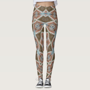 Symmetrische Skala: zirkuläres Gewebemuster. Leggings
