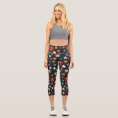 Symmetrische Sterne Capri Leggings (Vorderseite)