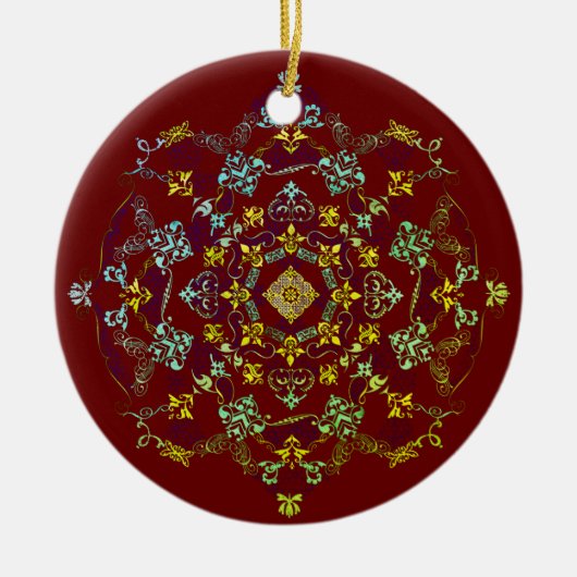 Symmetrische Verzierung Keramik Ornament (Vorne)