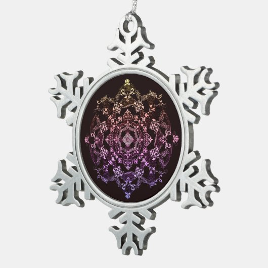 Symmetrische Verzierung Schneeflocken Zinn-Ornament (Rechts)