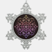 Symmetrische Verzierung Schneeflocken Zinn-Ornament (Vorderseite)