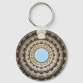 Symmetrische Worm-Augen-Ansicht eines großen Doms Schlüsselanhänger