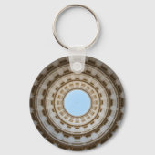 Symmetrische Worm-Augen-Ansicht eines großen Doms Schlüsselanhänger (Rückseite)