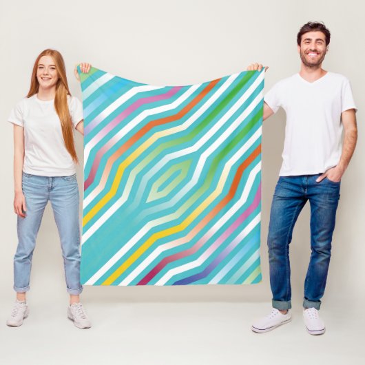 Symmetrischer diagonaler Streifen Hintergrund 2 Fleecedecke (Beispiel)
