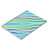 Symmetrischer diagonaler Streifen Hintergrund 2 Notizblock (Linke Seite)